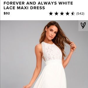 Lulus white dress- brand new with tags, Size XS